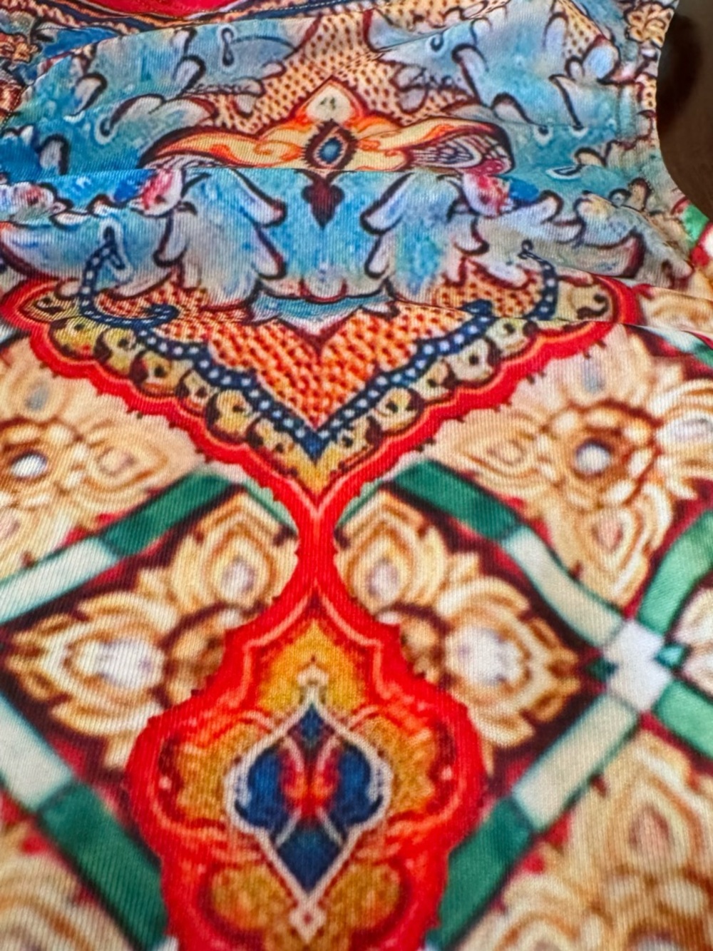 High Neck Mosaic Print Bikini Top - Multicolor
Size S - Picture 3 of 5
